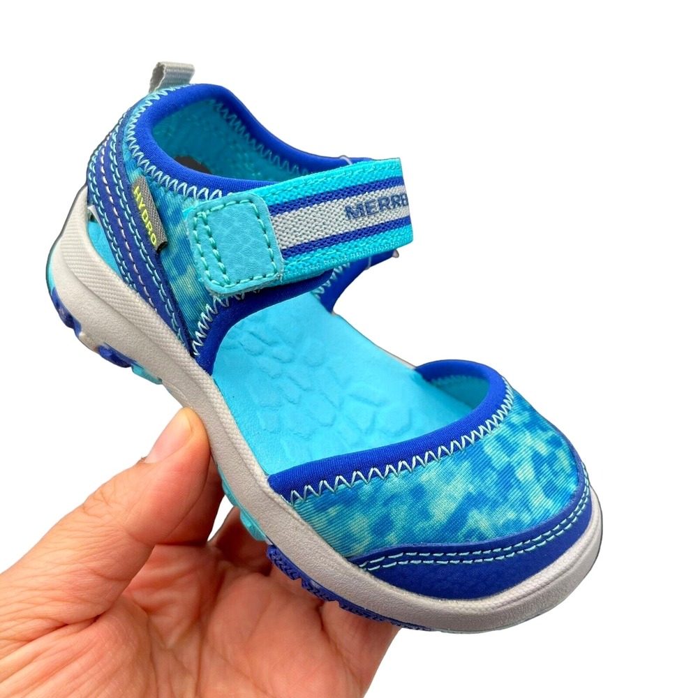 Merrell Baby Girls Closed Toe Sandals Sz 5.5 Wide Aqua Turquoise Water Friendly